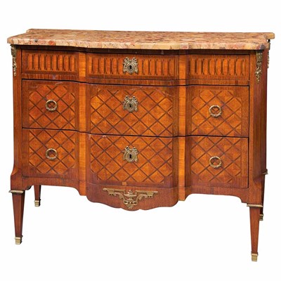 Lot 768 - Louis XVI Style Gilt-Metal Mounted Parquetry...