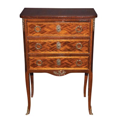 Lot 177 - Transitional Louis XV/XVI Style Mahogany Side...