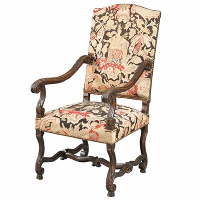 Lot 253 - Continental Oak Armchair