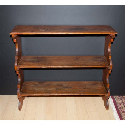 Lot 107 - Provincial Oak Three-Tier Shelf Height 35...