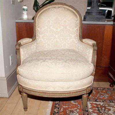 Lot 436 - Louis XVI Style Painted Bergere