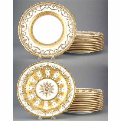 Lot 579 - Two Sets of Coalport Gilt Decorated Porcelain...