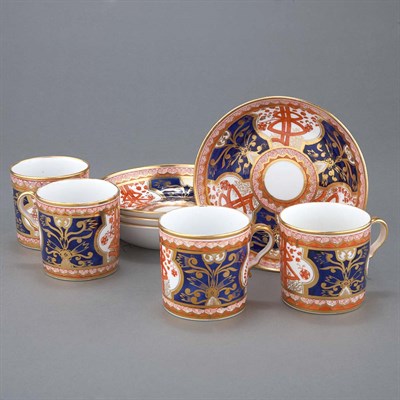 Lot 474 - Set of Twelve English Porcelain Coffee Canns...