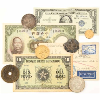Lot 88 - Mixed Lot of Postage Stamps, Coins, Autographs,...
