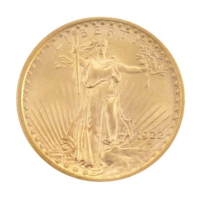 Lot 397 - United States, $20 1922 St. Gaudens Choice...