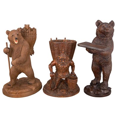 Lot 640 - Group of Carved Black Forest Articles...