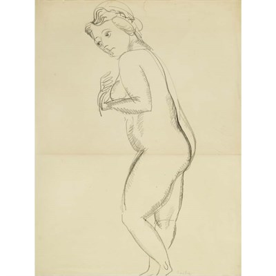 Lot 65 - Raoul Dufy French, 1877-1953 Nu Debout Signed...