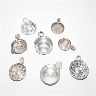 Lot 239 - Group of Silver Wine Tasters Some inset with...