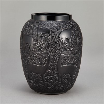 Lot 575 - Lalique Moded Glass Biches Vase Modern Of...