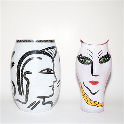Lot 116 - Two Kosta Boda Glass Vases Height of taller 13...
