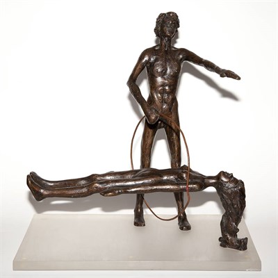Lot 143 - Victor Salmones Bronze Figural Group Height 18...
