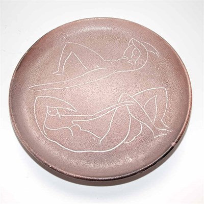 Lot 185 - Ceramic Charger with Two Nudes Possibly A....