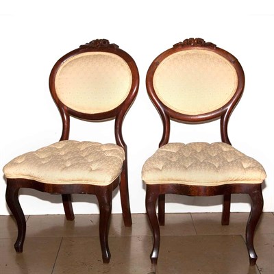 Lot 106 - Pair of Victorian Mahogany Parlor Chairs