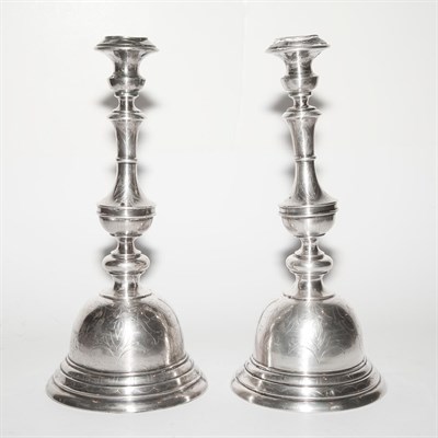 Lot 277 - Pair of Austrian Silver Candlesticks Total...