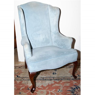 Lot 390 - George II Style Mahogany Wing Chair