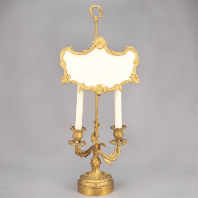 Lot 443 - Louis XV Style Gilt-Metal Two-Light Candelabra...