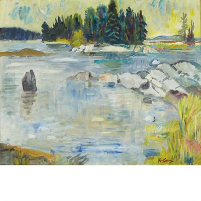 Lot 58 - Karl Schrag American, 1912 - 1995 Island and...