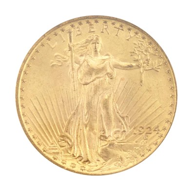 Lot 401 - United States, $20 1924 St. Gaudens Gem...