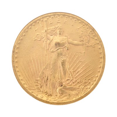 Lot 392 - United States, $20 1907 St. Gaudens Attractive...