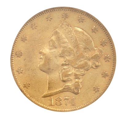 Lot 378 - United States, $20 1874 Carson City Liberty...