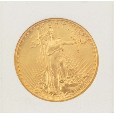Lot 394 - United States, $20 1910 St. Gaudens Pleasing...