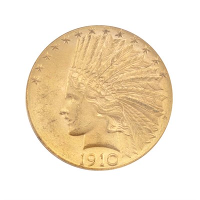 Lot 371 - United States, $10 1910 D Indian Brilliant...