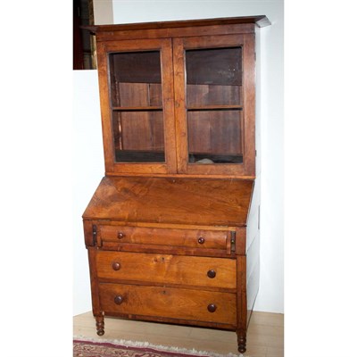 Lot 169 - Provincial Oak Secretary Bookcase Height 69...