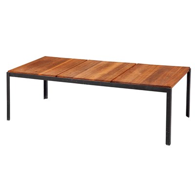 Lot 136 - Stained Wood and Iron Low Table Probably Knoll...