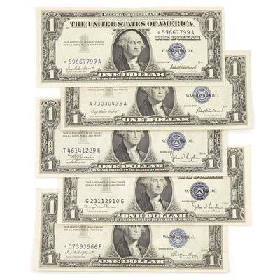 Lot 295 - U.S. Bank Notes, Silver Certificate Group of...