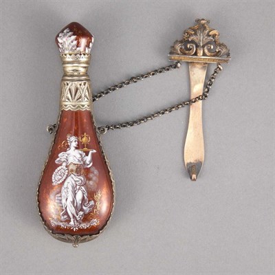 Lot 719 - French Metal Mounted Limoges Style Enameled...