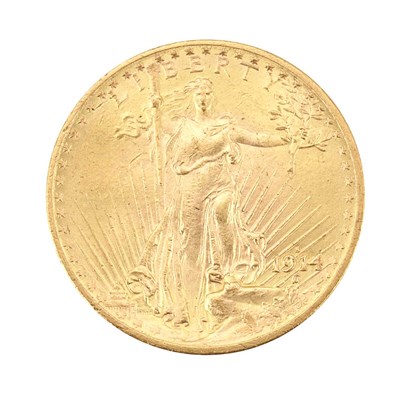 Lot 396 - United States, $20 1914 St. Gaudens Choice...