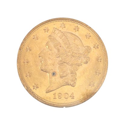 Lot 387 - United States, $20 1904 Liberty Brilliant and...