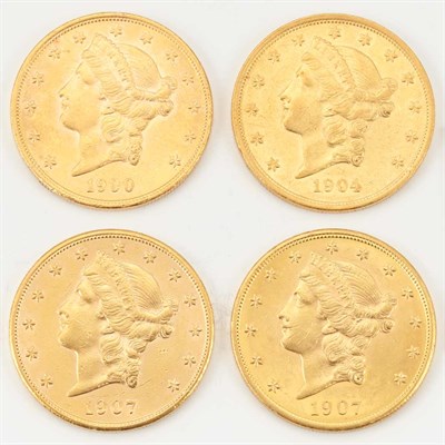 Lot 389 - United States Group of Four $20 Liberty Gold...