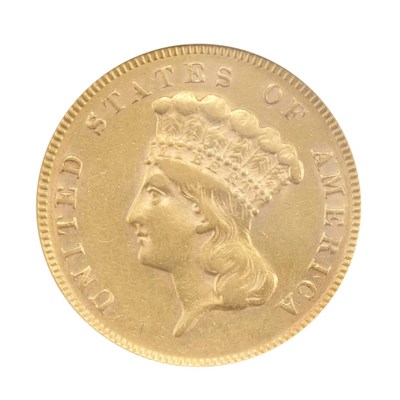 Lot 353 - United States, $3 1874 Princess Attractive...