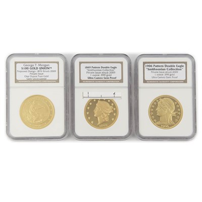 Lot 464 - United States, Group of Three Gold Replicas...