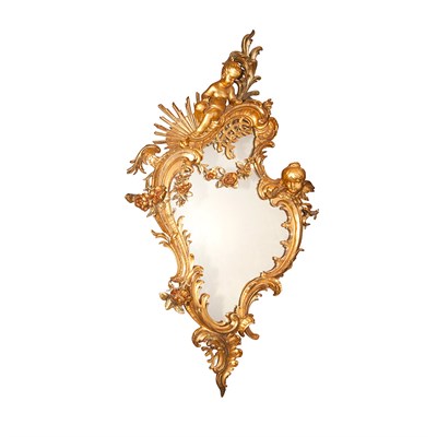 Lot 417 - Louis XV Style Gilt-Wood Mirror Of asymmetric...