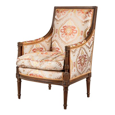 Lot 257 - Louis XVI Style Mahogany Bergere