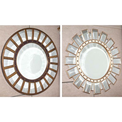 Lot 343 - Two Gilt-Wood and Mirror Framed Mirrors...