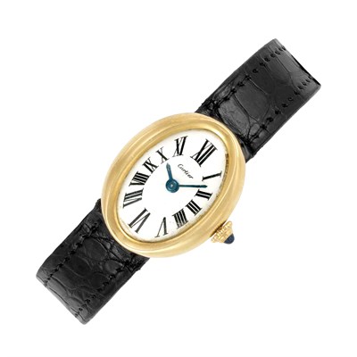Lot 3 - Lady's Gold 'Baignoire' Wristwatch, Cartier
