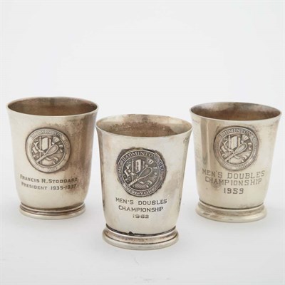 Lot 271 - Group of Silver Trophy Liqueurs Approximately...