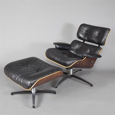 Lot 155 - Style of Charles and Ray Eames Lounge Chair...
