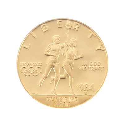 Lot 445 - United States, 1984 $10 Olympic Gold Three...