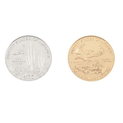 Lot 439 - United States Gold and Platinum American Eagle...
