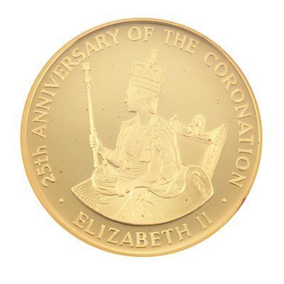 Lot 216 - Jamaica, Seven Gold or Silver Issues Four gold...