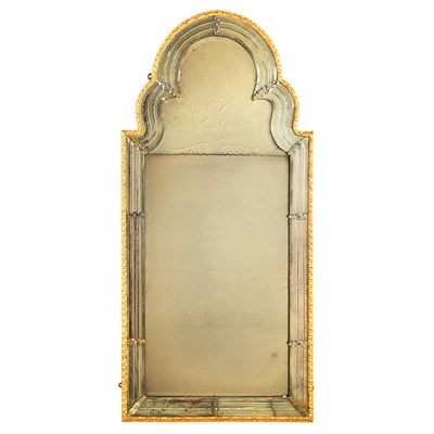 Lot 252 - George II Gilt-Wood Mirror Mid 18th century...