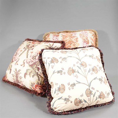 Lot 586 - Group of Chintz and Other Throw Pillows...