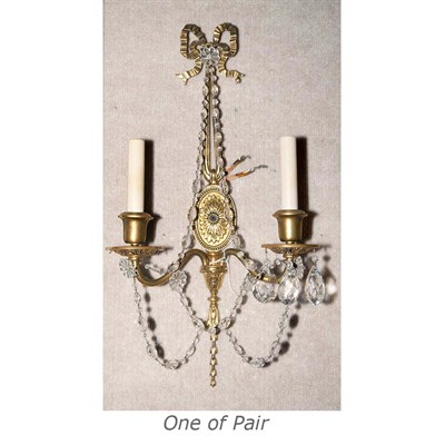 Lot 502 - Pair of Louis XVI Style Gilt- Metal and Glass...
