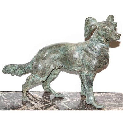 Lot 595 - Patinated-Bronze Figure of a French Papillon...
