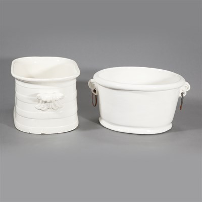 Lot 182 - Two White Glazed Ironstone Coolers