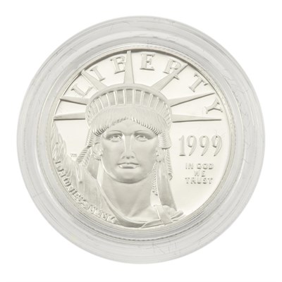 Lot 443 - United States Two 1999 Platinum Proof Coins...